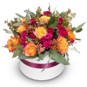 Box oranžových růží